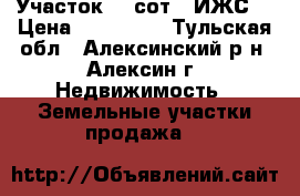 Участок 12 сот. (ИЖС) › Цена ­ 850 000 - Тульская обл., Алексинский р-н, Алексин г. Недвижимость » Земельные участки продажа   